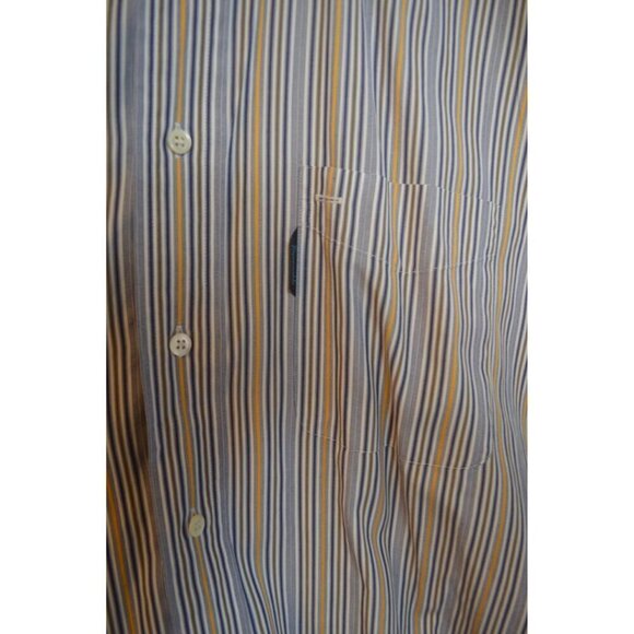Mens Faconnable Striped Button Down Shirt Size: L - Picture 5 of 5